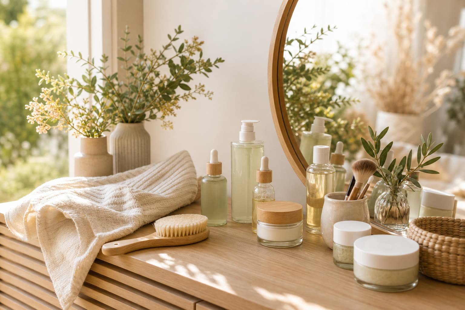 Cosmética natural para una rutina más ligera